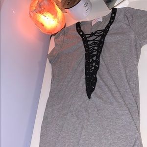 Low low v neck t shirt